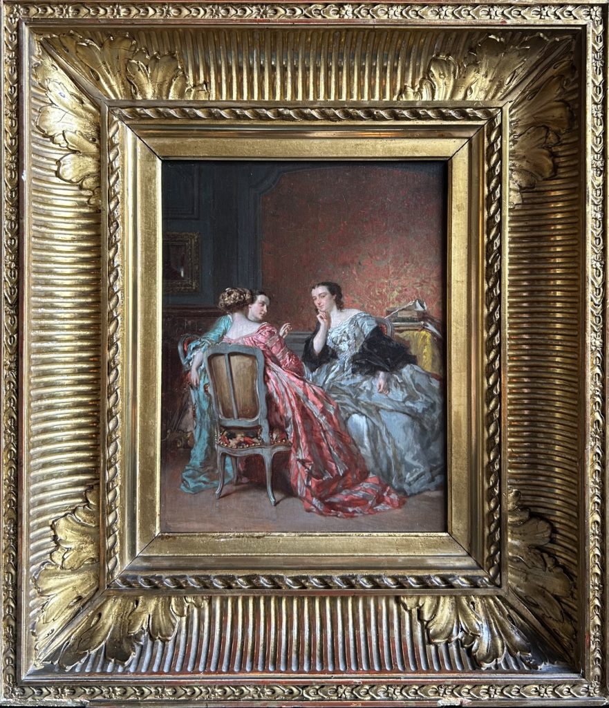 Chantal de Burguet エナメル画 女性像 アンティーク 絵画 Ferdinand_Victor_Eugene_Delacr
